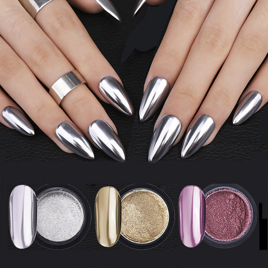 Nails
Nail Mirror Chrome Powder, Metallic Holographic Chrome Nail Powder, Nail Art Gel Polishing Chrome Flakes Pigment Dust Decorations Manicure