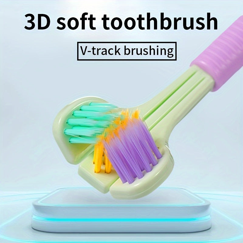 Oral Care
1pc 3-sided Toothbrush Soft And Gentle Clean, Manual Toothbrushes With Extra Soft Bristles For Teeth Gums, For Deep Cleaning Oral Care At Home For Daily Life