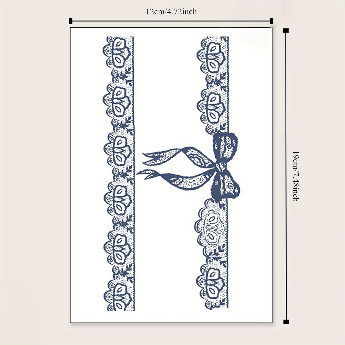 Temporary Tattoos
1 Sheet Blue Bowknot & Floral Lace & Stripe Pattern Temporary Tattoo Sticker, Herbal, Semi-permanent, Non-reflective, Can Last Up To Two Weeks, For Arms, Wrists And Body