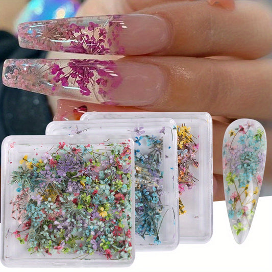 Nails
1 Box Mixed Dried Flower Nail Charms Mixed Lace Flowers Spring Summer DIY Stickers For DIY Crafts Nail Art Decoration Manicure