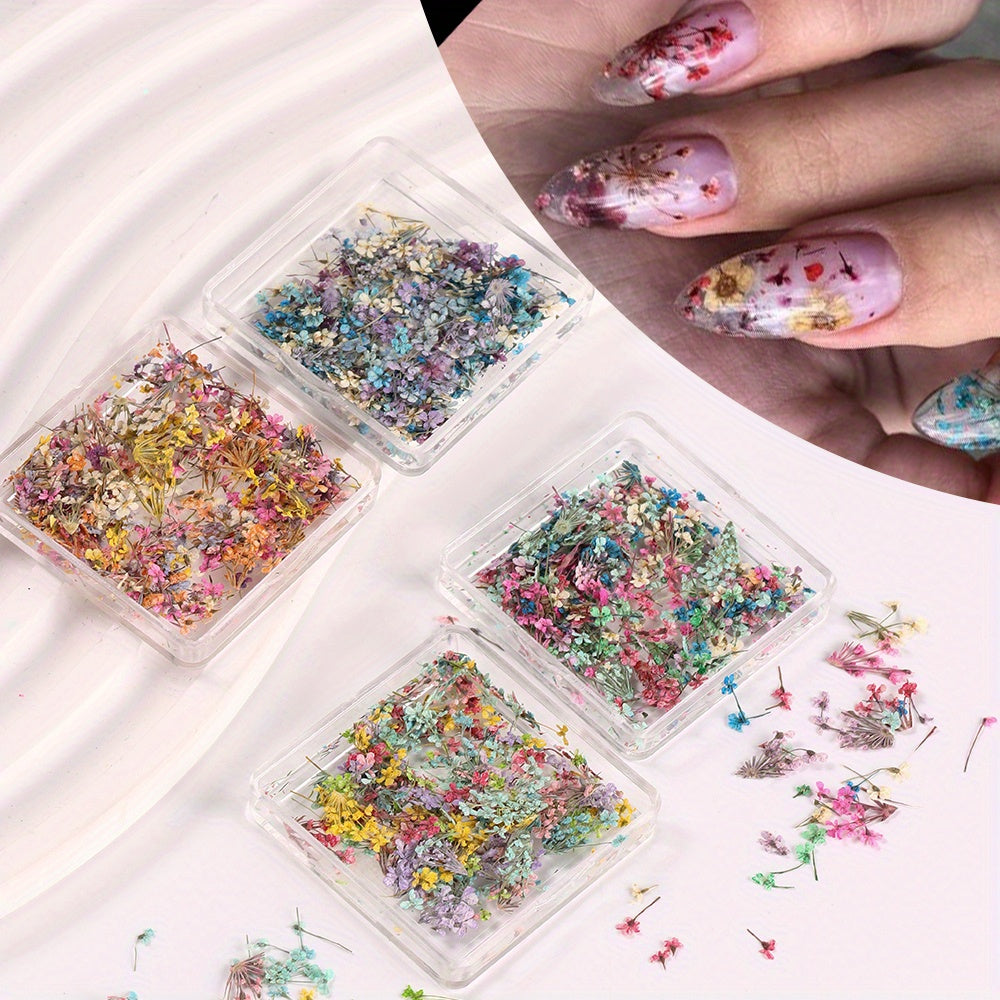 Nails
1 Box Mixed Dried Flower Nail Charms Mixed Lace Flowers Spring Summer DIY Stickers For DIY Crafts Nail Art Decoration Manicure