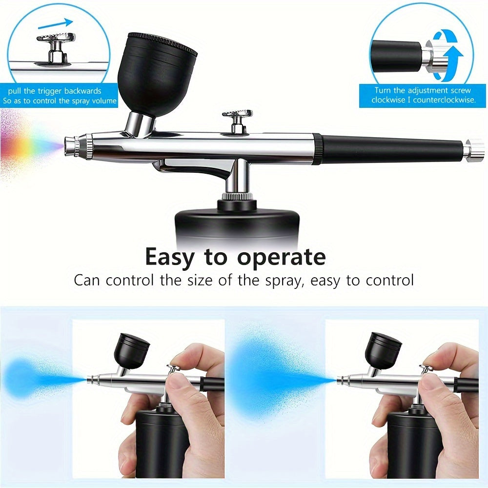 Beauty Tools
1 Set Airbrush Kit With Compressor, Auto Handheld Airbrush Gun With 0.3mm Tip, Rechargeable Portable Air Brushes For Painting, Tattoo, Nail Art, Model Coloring, Makeup, Cake