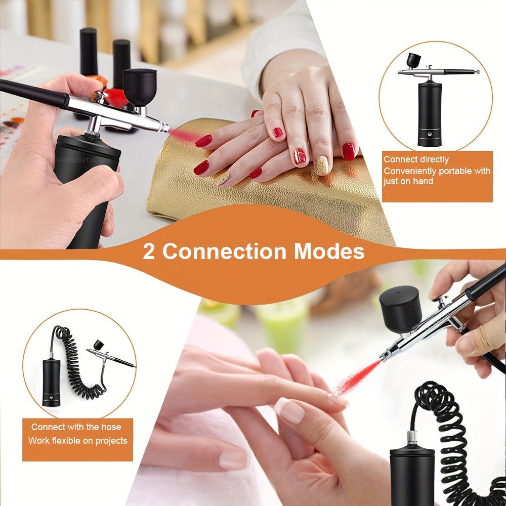 Beauty Tools
1 Set Airbrush Kit With Compressor, Auto Handheld Airbrush Gun With 0.3mm Tip, Rechargeable Portable Air Brushes For Painting, Tattoo, Nail Art, Model Coloring, Makeup, Cake