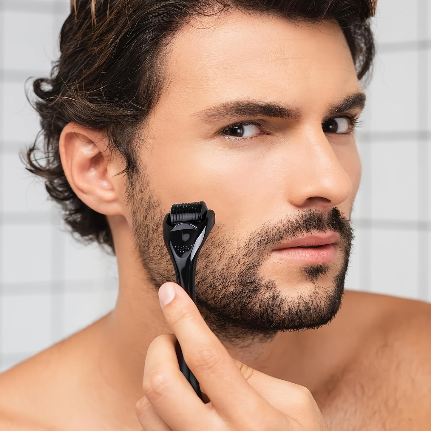 Shave & Hair Removal
1pc Derma Roller For Face, Titanium Beard Roller, Beard Roller For Women And Men