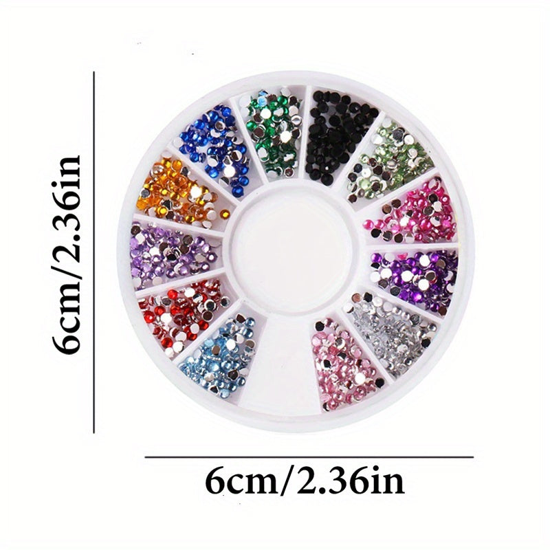 Nails
12 Grid Nail Art Rhinestone Decoration Set - Unscented, Crystal Gems, Alloy, Beads, Studs, Glitter, Manicure Accessories for Professional Nail Art Design and DIY Crafts