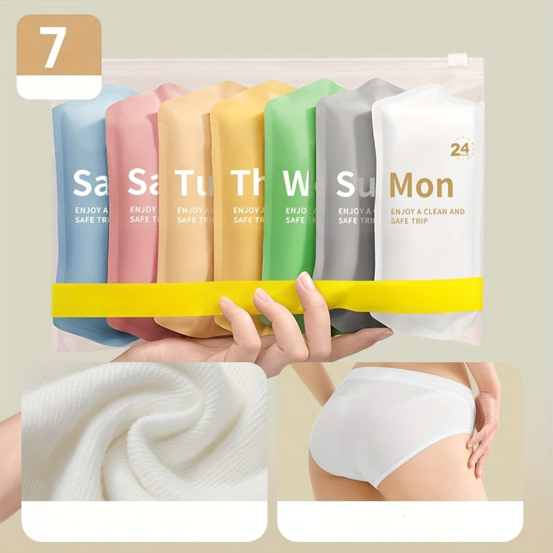 Shave & Hair Removal
7-piece Women's Disposable Underwear, Pure Cotton Panties For Travel & Outdoor, Menstrual & Postpartum Essentials