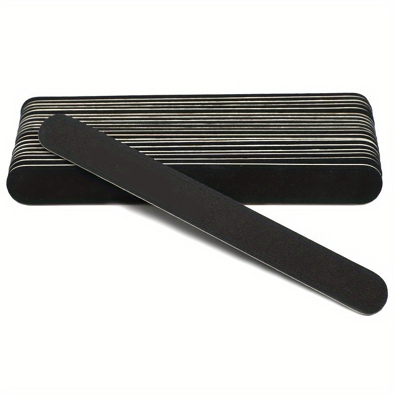 Nails
5pcs Black Nail Files - Double-Sided 100/180 Grit Emery Boards For Manicure & Pedicure, Professional Nail Buffering Tools