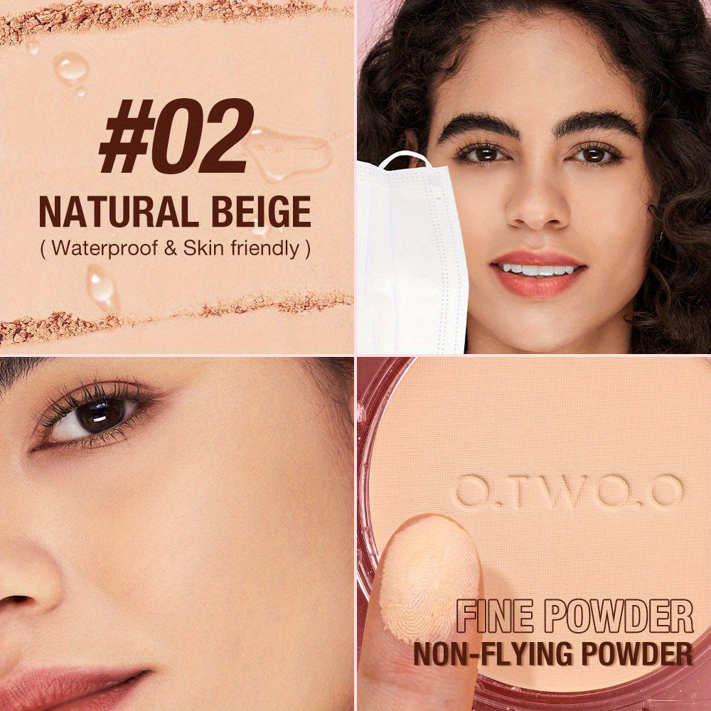 Makeup OTWOO 24H Long-Lasting Face Setting Powder Foundation - Full Coverage Matte Finish for All Skin Tones with Oil Control, Waterproof & Mask Proof Formula, Includes Powder Puff