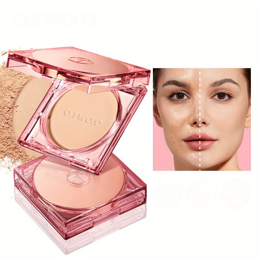 Makeup OTWOO 24H Long-Lasting Face Setting Powder Foundation - Full Coverage Matte Finish for All Skin Tones with Oil Control, Waterproof & Mask Proof Formula, Includes Powder Puff