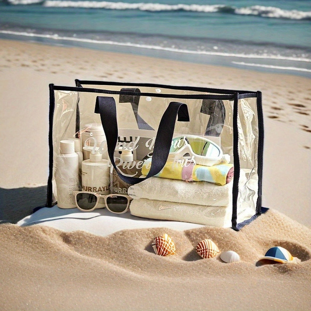 Makeup bags & Storage
Large Capacity Waterproof Beach Tote With Dry/Wet Separation - Perfect For Summer Outdoors, Swimming & Travel