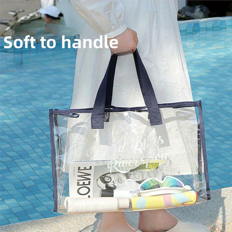 Makeup bags & Storage
Large Capacity Waterproof Beach Tote With Dry/Wet Separation - Perfect For Summer Outdoors, Swimming & Travel