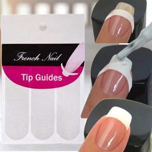 Nails
French Nail Tip Guides Stickers - White Manicure Edge Trims, DIY Nail Art Tool Decals, No-Scent Tools & Accessories for Precision Polish Lines, Set of Multiple Sheets