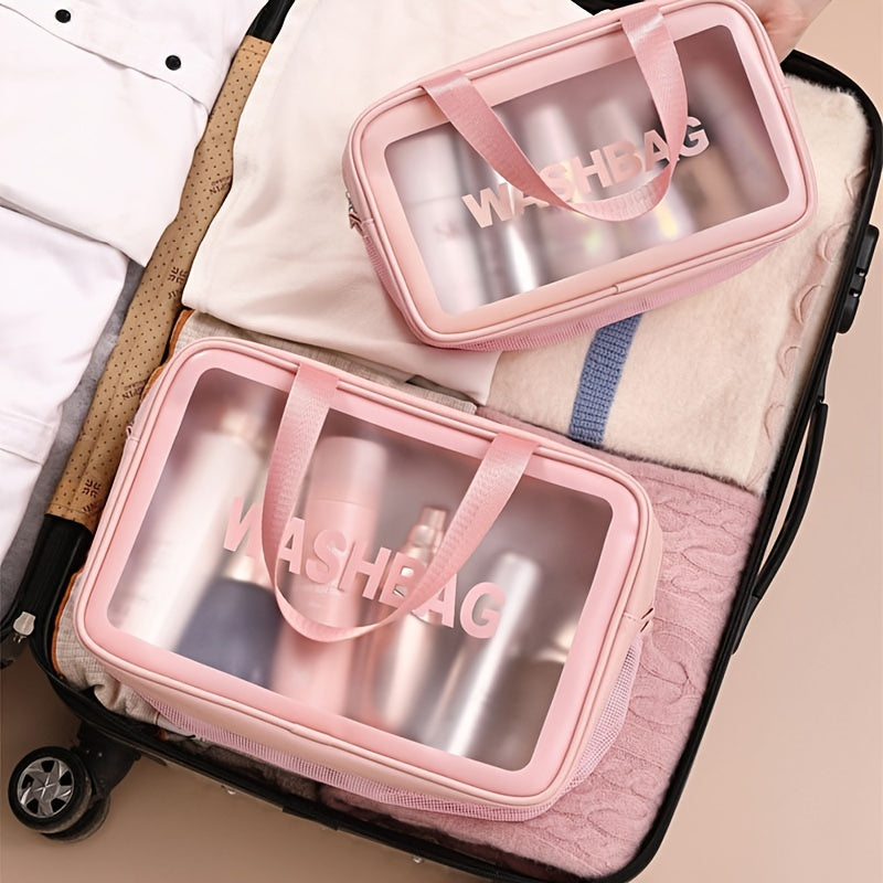 Makeup bags & Storage
Large Capacity Waterproof Makeup Bag with Double-Layer Finishing Storage and Zipper Handle for Travel and Skin Care Products