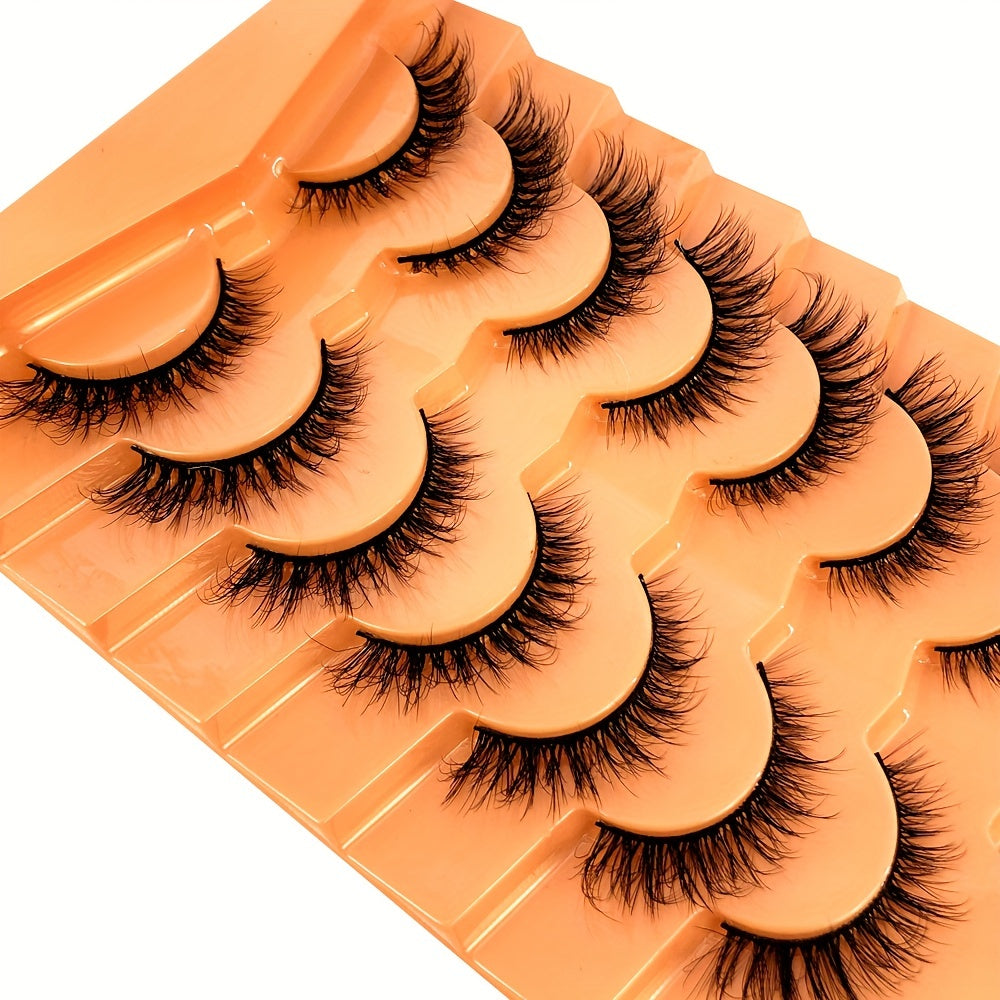 False Eyelashes
9 Pairs Eyelashes Makeup Soft Fluffy 3D Faux Mink False Eyelashes Thick Handmade Volume Natural Look Fake Lashes