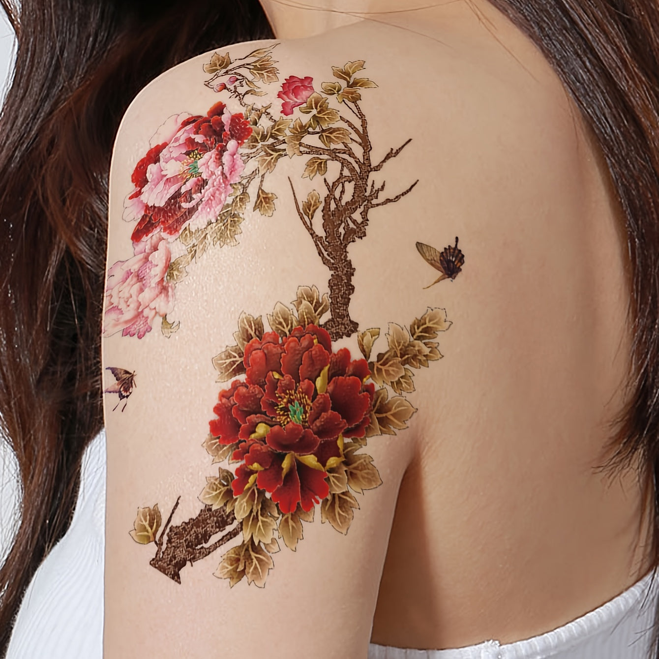 Temporary Tattoos
Waterproof Peony Flower Temporary Tattoo - Lasting Arm Stickers For Men And Women