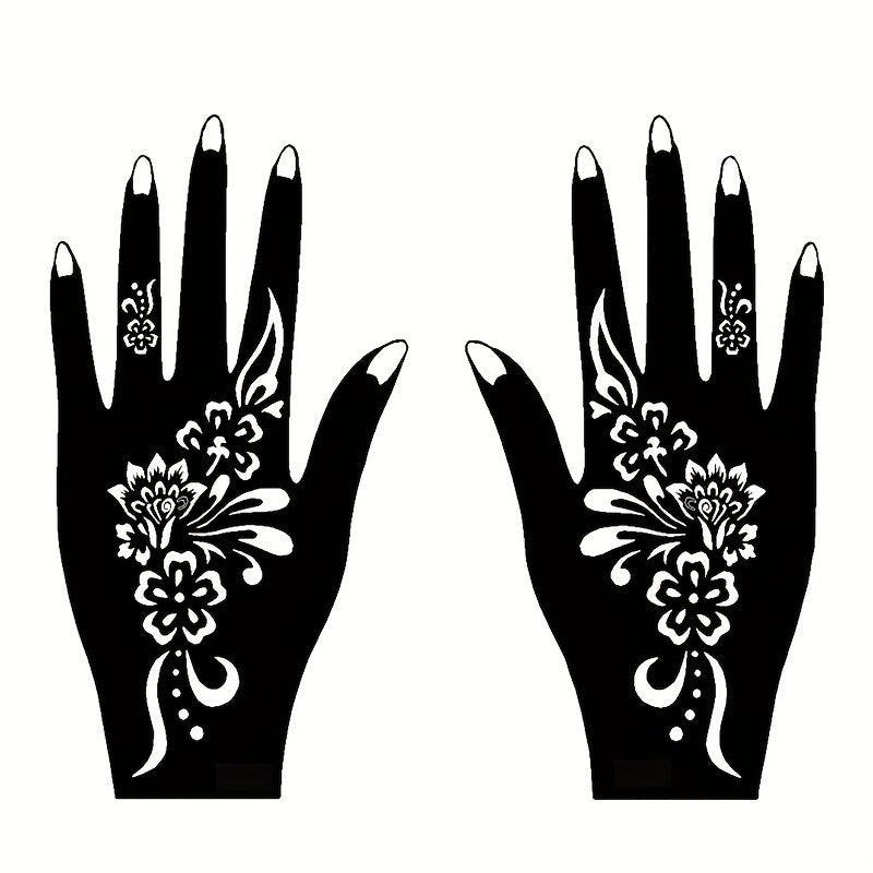 Temporary Tattoos
Tattoo Stencil Women Normal Size Temporary Tattoo Templates Body Art Designs Self-Adhesive Reusable Hand Tattoo Stencils Stickers Flower For Adults Women Left And Right Hands Kit Body Paint DIY