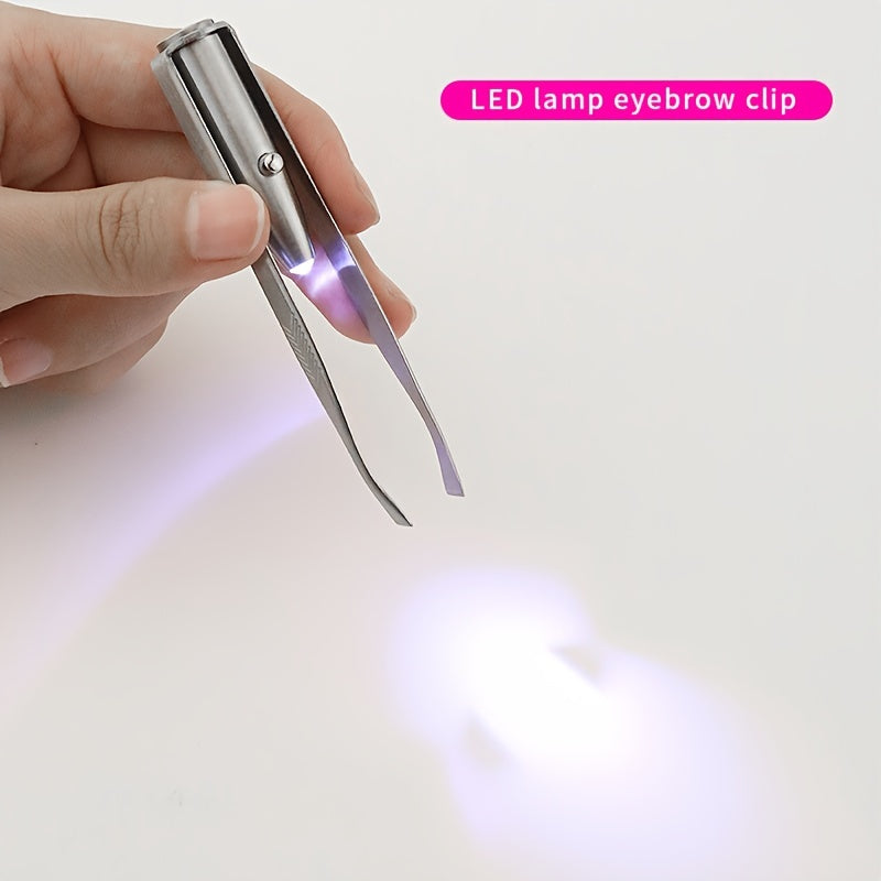 Beauty Tools
Tweezer With LED Light, Eyebrow Hair Removal Tool, Pluck & Trim Unwanted Hairs, Illuminate Dark Areas With Lighting For Better Accuracy & Precision, Stainless Steel