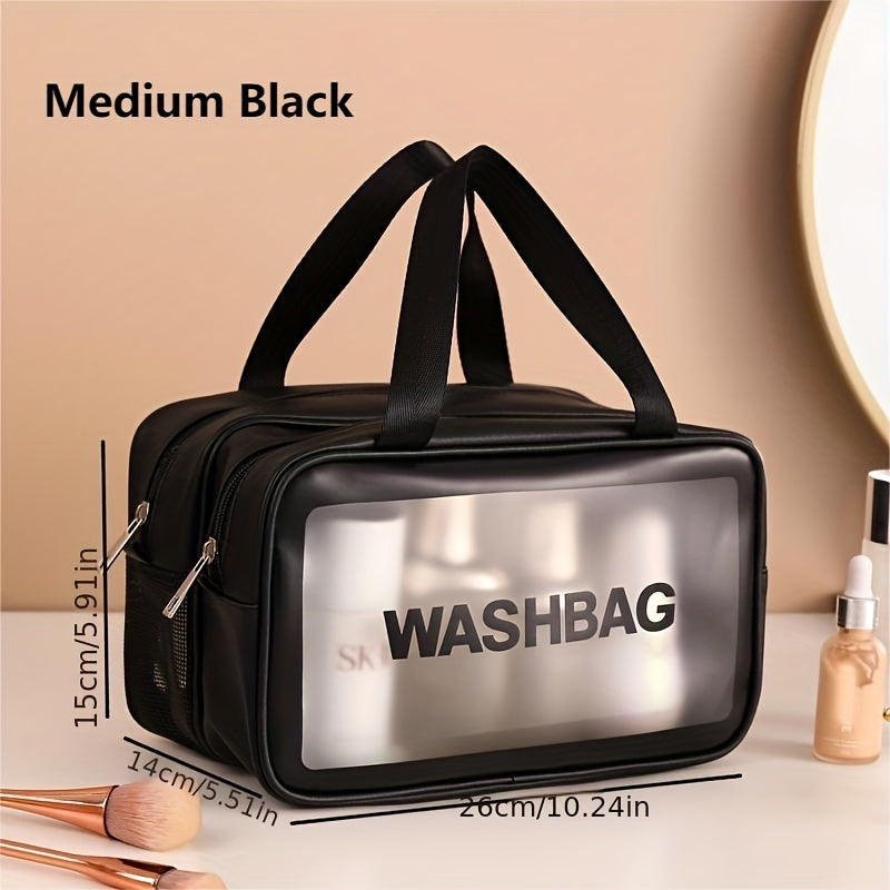 Makeup bags & Storage
Large Capacity Waterproof Makeup Bag with Double-Layer Finishing Storage and Zipper Handle for Travel and Skin Care Products