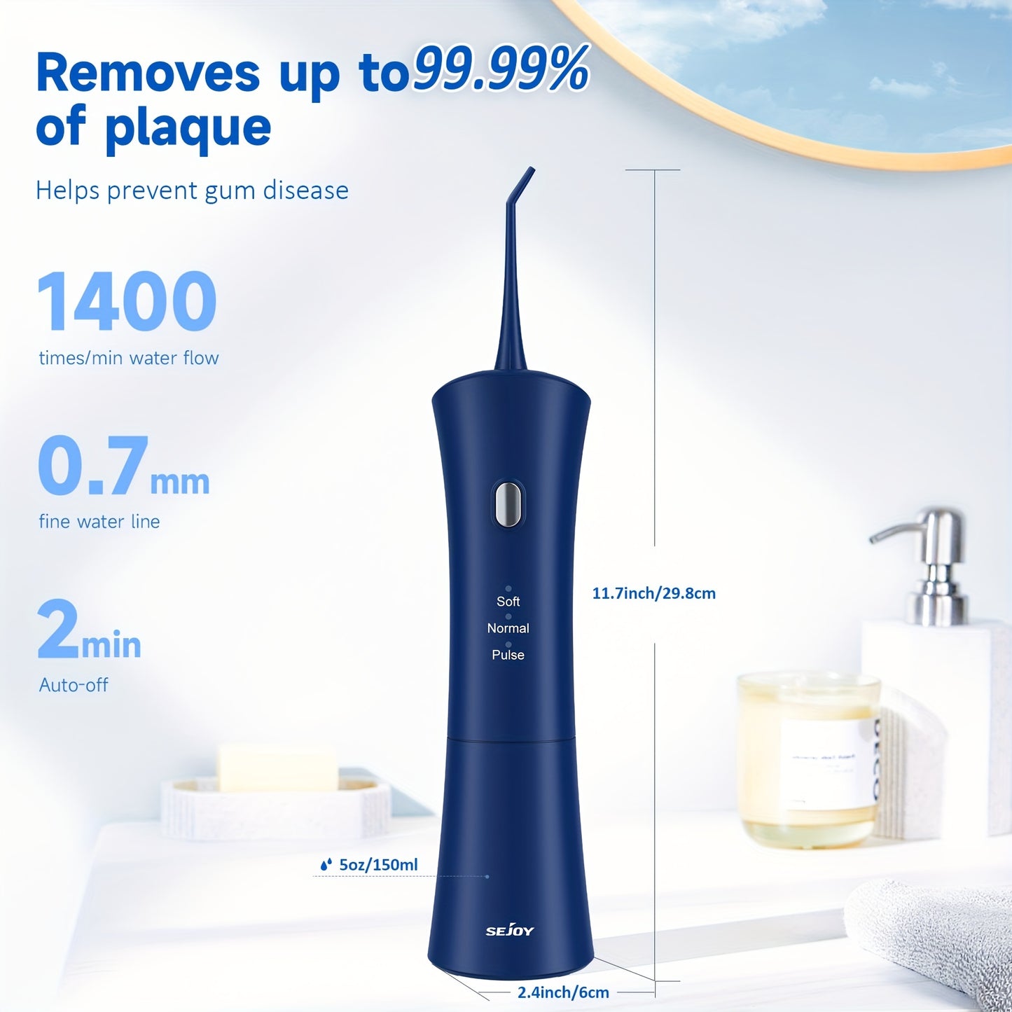 Oral Care
Electric Water Flossers For Teeth, Whitening Dental Oral Irrigator With Jet Tips Nozzles, Waterproof Whitening Teeth Brush Kit At Home And Travel