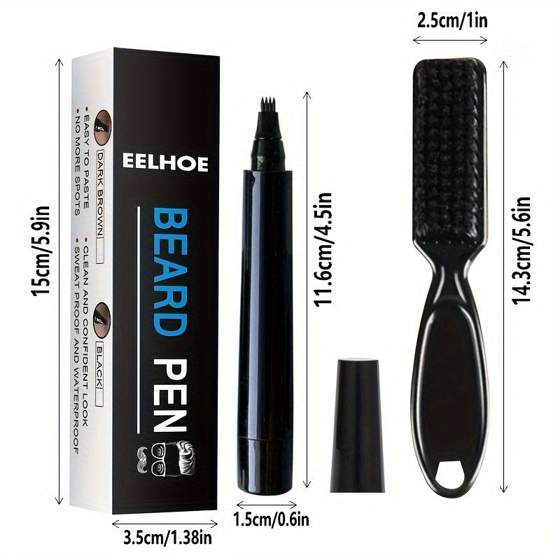 Shave & Hair Removal
1pc/3pcs Beard Pencil Filler For Men 4-Tip Beard Pen Kit Waterproof & Long Lasting Natural Makeup Beard Pen With Beard Brush Father's Day Gift