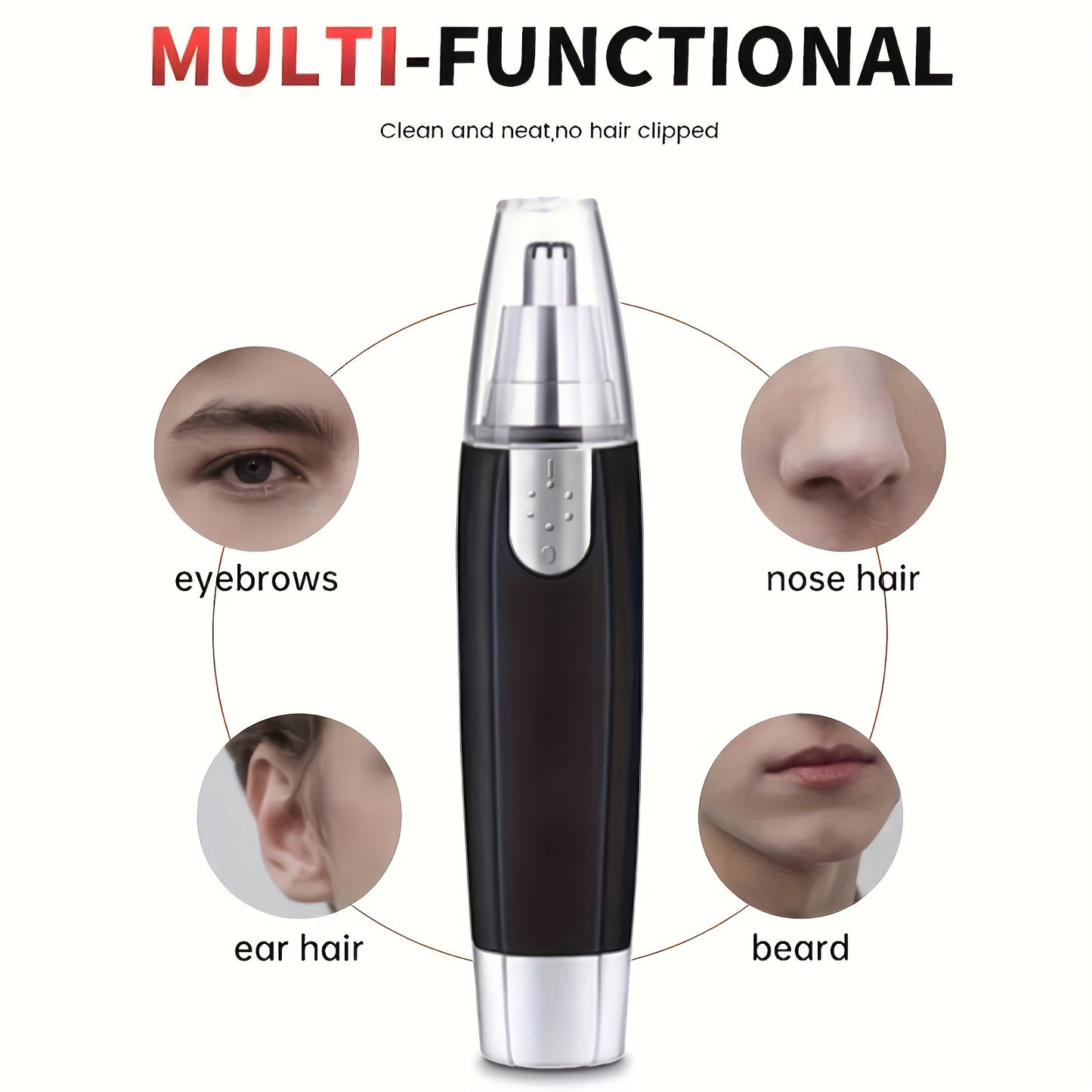 Shave & Hair Removal
1pc Nose Hair Trimmer, Multifunctional Trimmer, Male And Female Nose Hair Trimmer, Washable, Battery Powered (Not Included Battery) Father's Day Gift