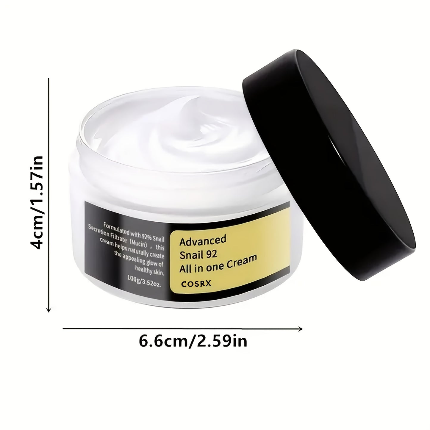 Facial care
100g Snail Cream, Multi-Active Snail Extract Moisturizing Cream, Long-Lasting Moisturizer, Paraben-Free