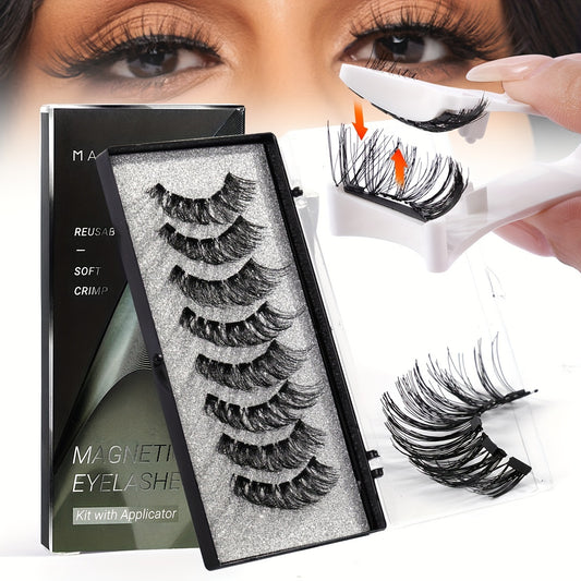 False Eyelashes
Magefy 2pcs Magnetic Eyelashes With Applicator - Easy To Wear & Remove, Natural Full Look, Perfect For Daily Use & Parties