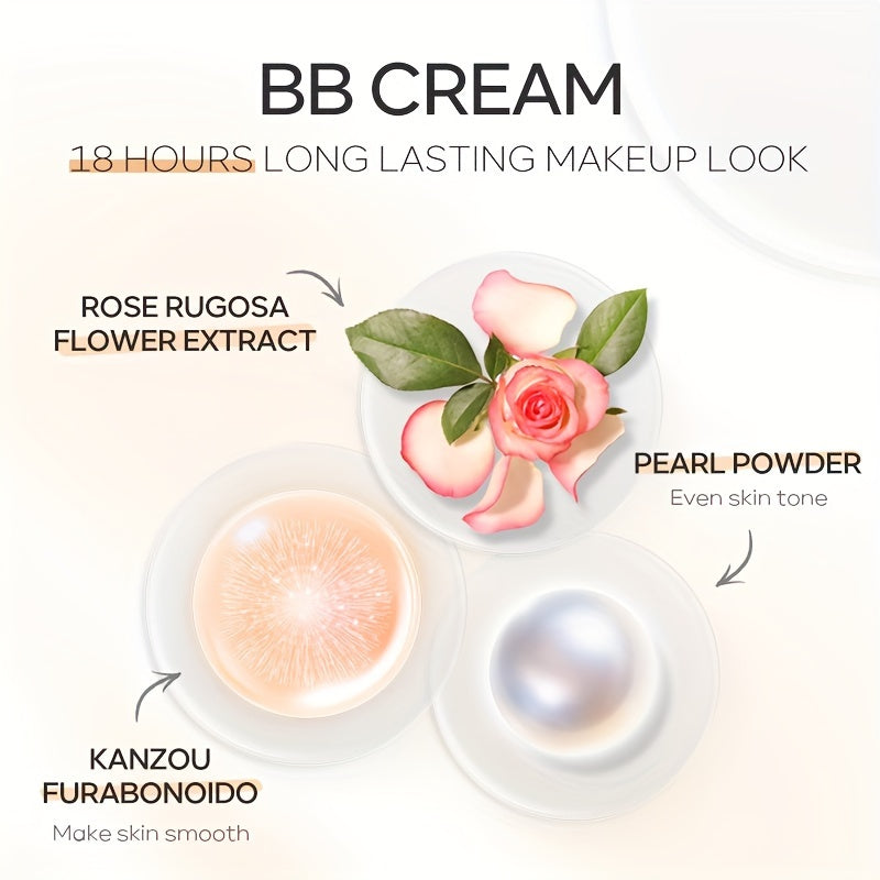 Makeup [Buy 1 Get 1 Free] LAIKOU Long Wearing BB Cream Waterproof Hide Pores Concealer Make Up, Brighten Skin Tone Cosmetics, Cover Blemishes Make Up Foundation