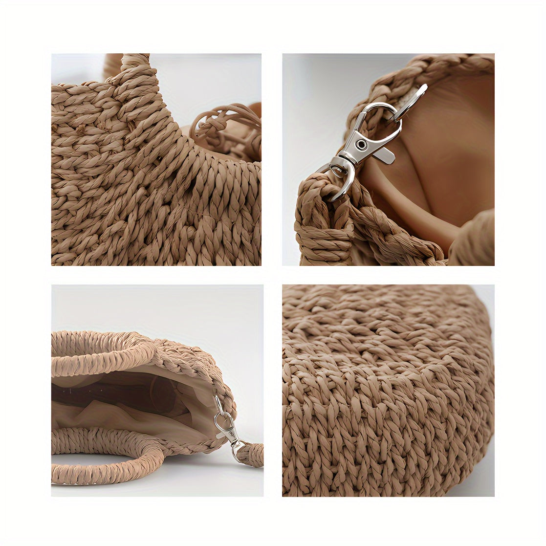 Makeup bags & Storage
Chic Unisex Woven Straw Beach Bag - Versatile Crossbody & Handheld Design, Eco-Friendly Basket For Vacation Essentials Beach Bag Accessories Beach Bags For Women