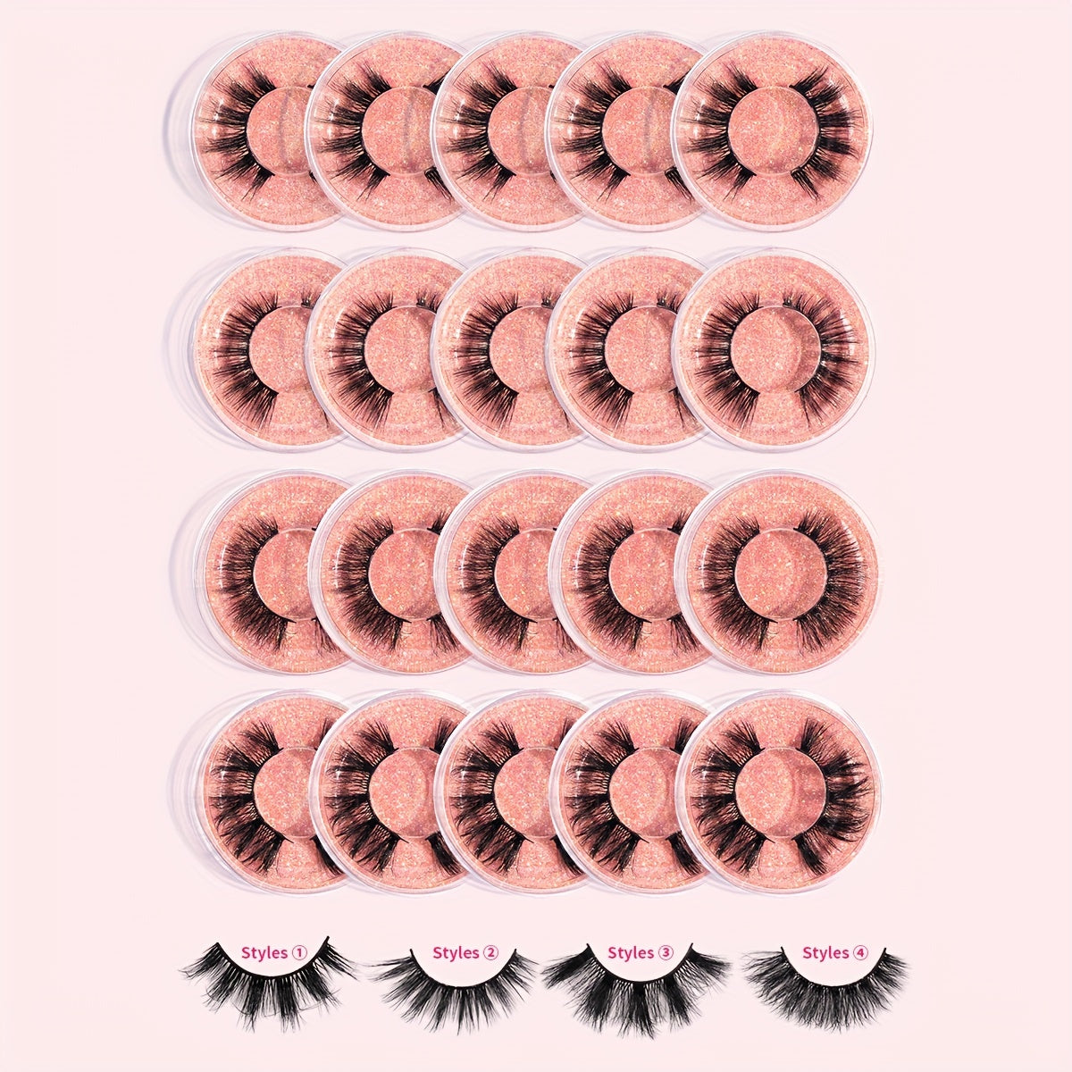 False Eyelashes
20 Pairs False Eyelashes Mixed Style Natural Slender Cross Curling Fluffy Reusable Self Adhesive Eyelashes For Daily Travel Size Portable