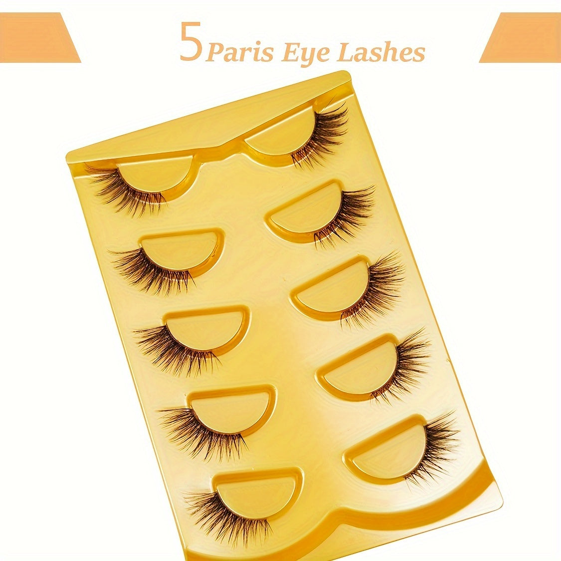 False Eyelashes
5 Pairs Half Eye False Eyelashes, Strip False Eyelashes, Natural Wispy Fluffy Soft Fake Eyelashes, Gorgeous Faux Mink False Eyelashes, Reusable Cat Eye False Eyelashes