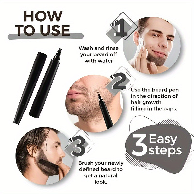 Shave & Hair Removal
1pc/3pcs Beard Pencil Filler For Men 4-Tip Beard Pen Kit Waterproof & Long Lasting Natural Makeup Beard Pen With Beard Brush Father's Day Gift