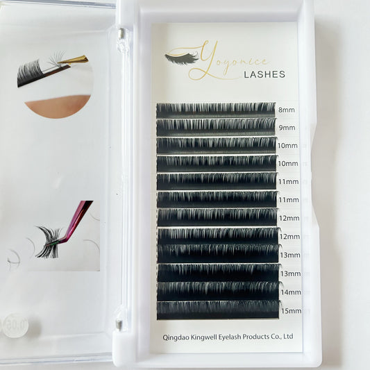 False Eyelashes
Best Quality Individual Eyelash Extensions Mix8-15mm Korean Pbt Fiber Silk Volume Lashes