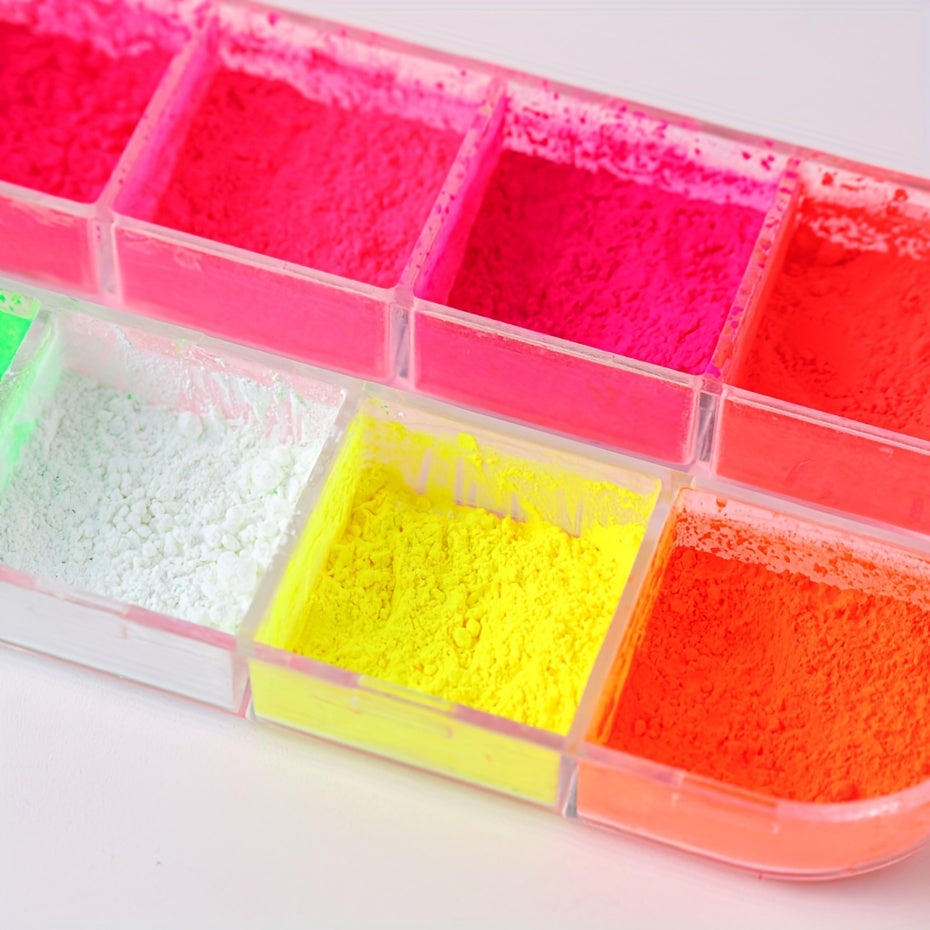 Nails
Neon Nail Pigment Powder Set, Fluorescent Ombre Nail Art Glitter, Gradient Rubbing Dust Chrome Effect For Manicure Decoration For Music Festival