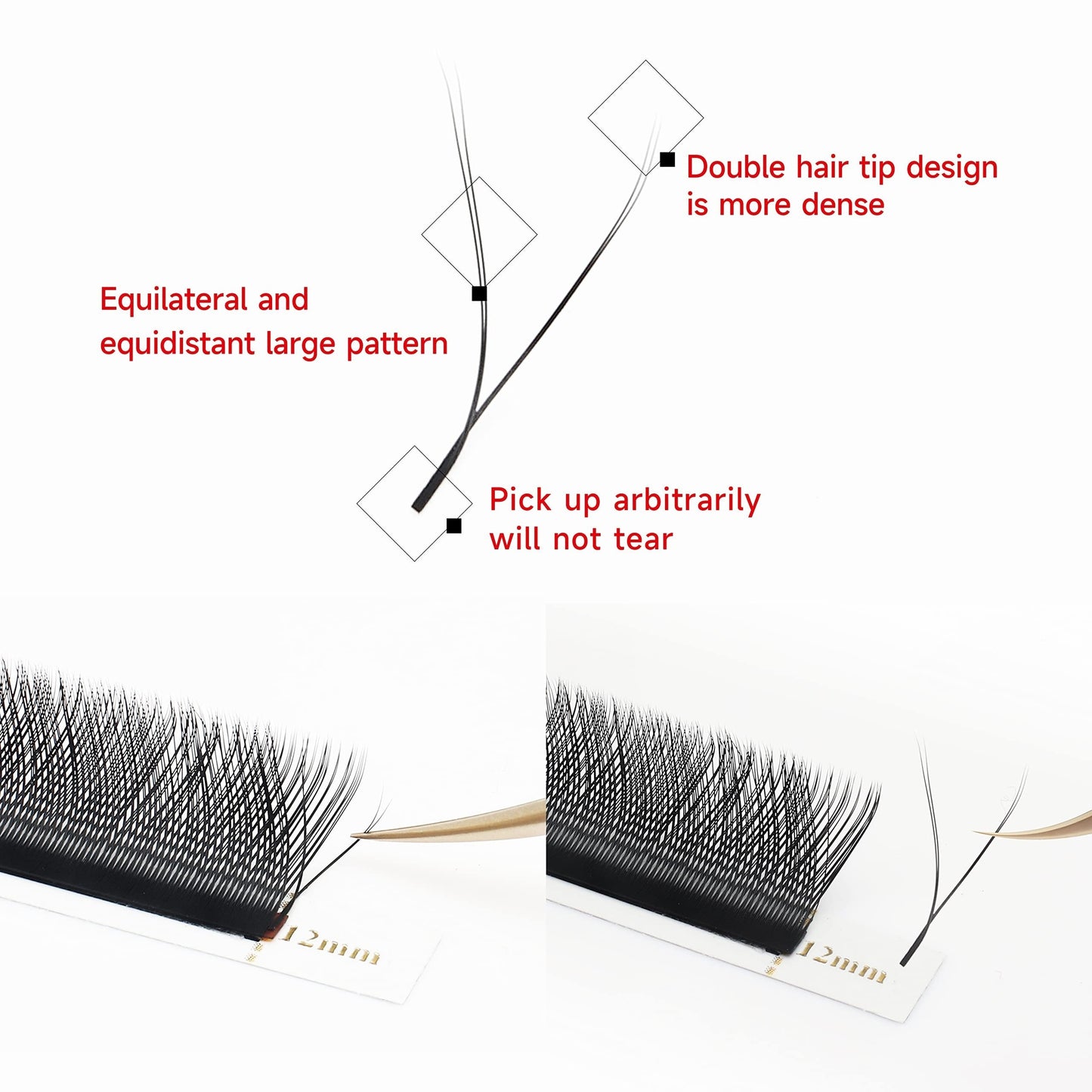 False Eyelashes
"Multi-Length" Ailaishi Yy-Shape Handwoven False Eyelashes - Soft, Natural Look With Dual Tips For Easy Fanning, 0.07Mm Thickness, C/D Curl Mix, 8-15Mm Lengths, 12 Rows Of Premade Cluster Lashes