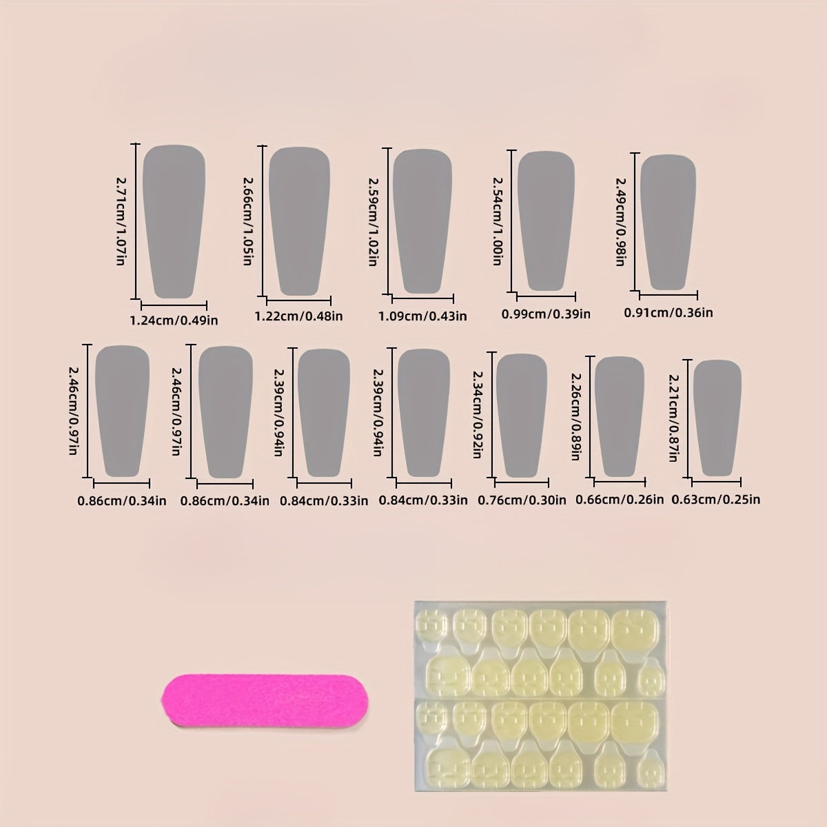 Nails
24pcs Glossy Long Ballerina Fake Nails, White And Pinkish Gradient Press On Nails, Gentle False Nails For Women Girls