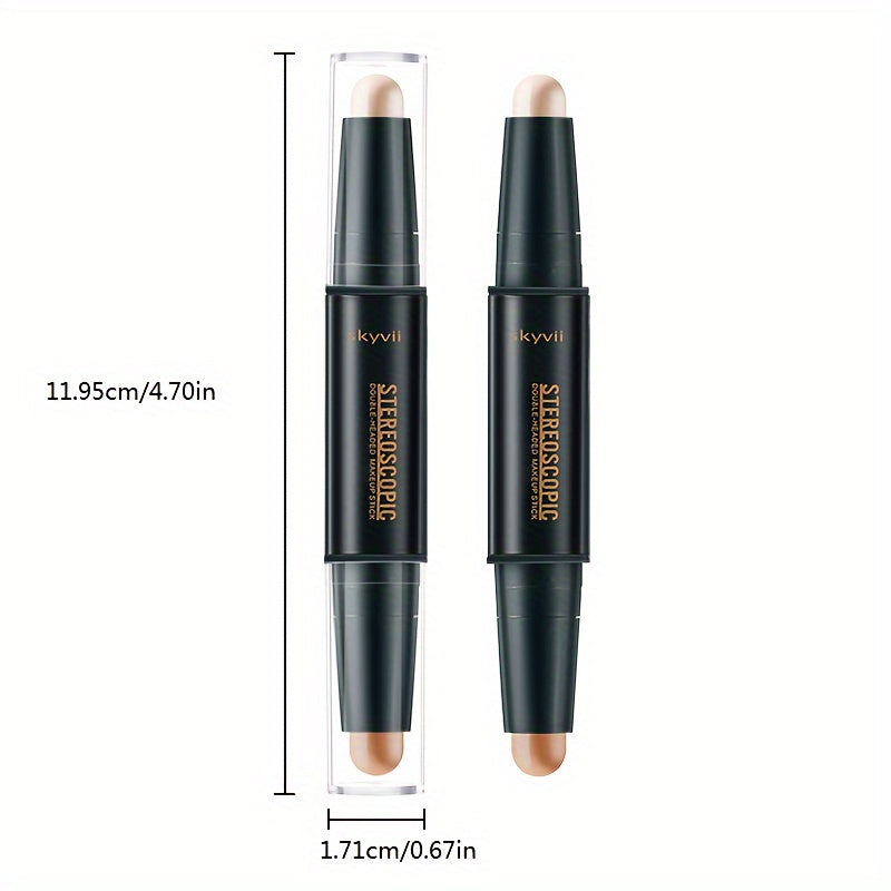 Makeup Contouring Stick With Double-headed, Dual-purpose Concealer Highlighter For Three-dimensional Nose Bridge Shadow V Face High Nose Bridge Face Makep