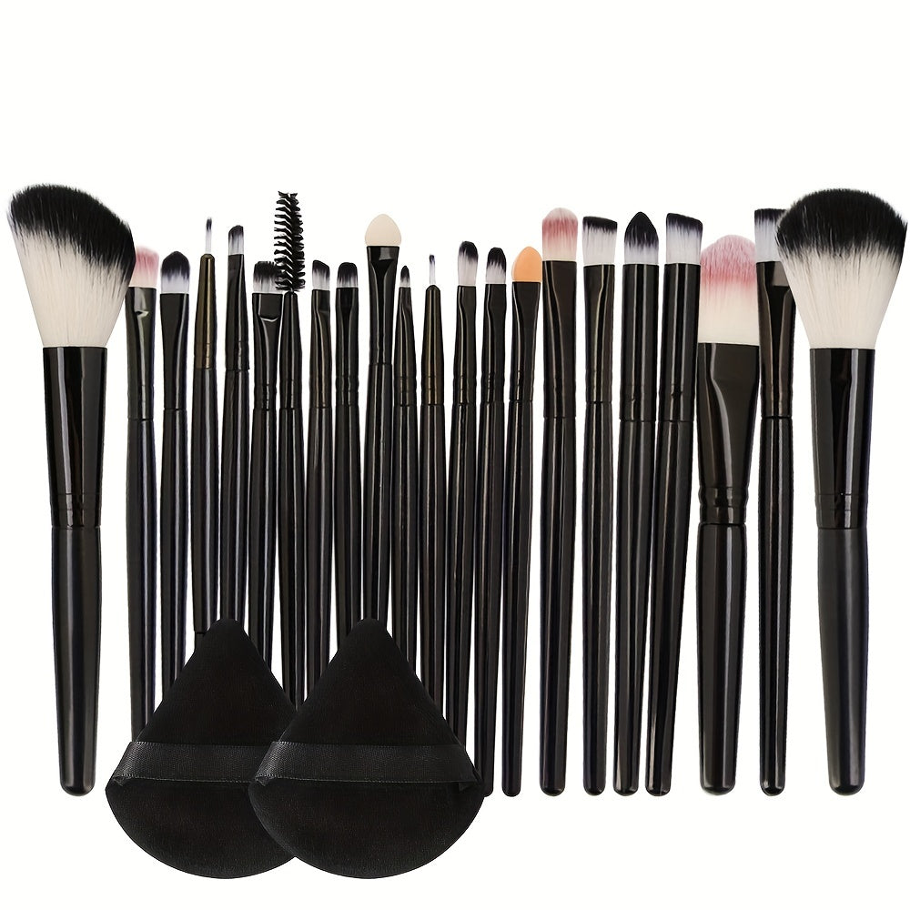 Beauty Tools
22pcs Makeup Brushes Set + 2pcs Makeup Triangle Puffs, Professional Multi-Functional Makeup Brushes Makeup Kit, Foundation Brush, Powder Concealers Eye Shadows Blush Make Up Brushes, Eyelash Comb Brush