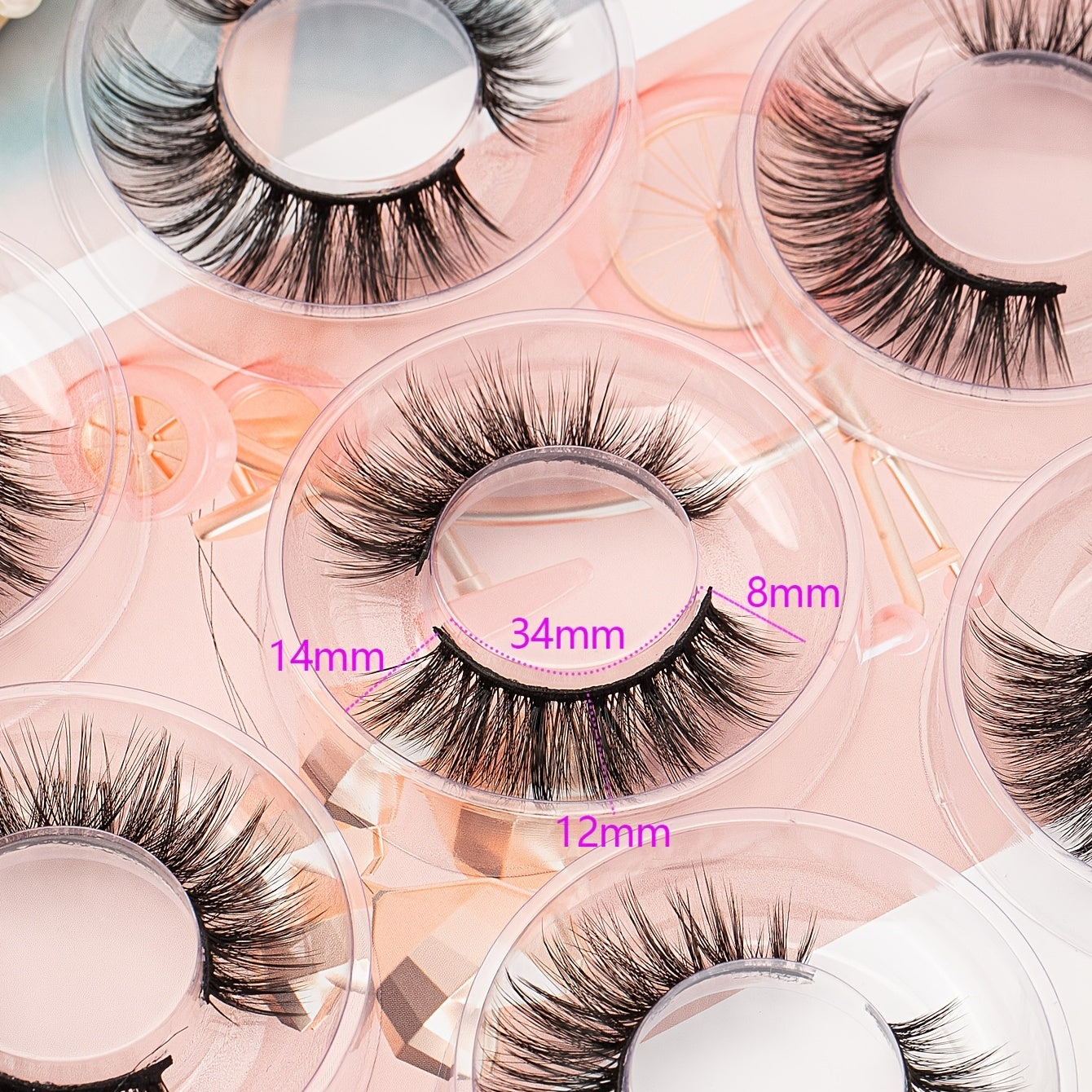 False Eyelashes
10 pairs Fluffy 6D Imitation Mink False Eyelashes - Long, Dramatic, Natural, Thick, Soft, and Artificial - Pack of 10 for Perfect Makeup