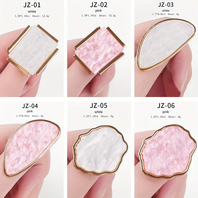 Nails
Resin Stone Nail Art Palette Finger Ring False Nails Tips Drawing Color Mixing DIY Manicure Tool