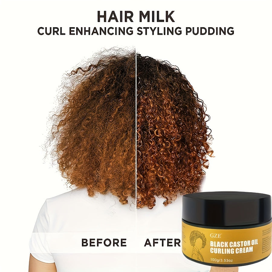 Hair Care
100g Black Castor Oil Curling Cream, Natural Curl Defining Cream, To Define All Natural Curl Types & Hair Textures