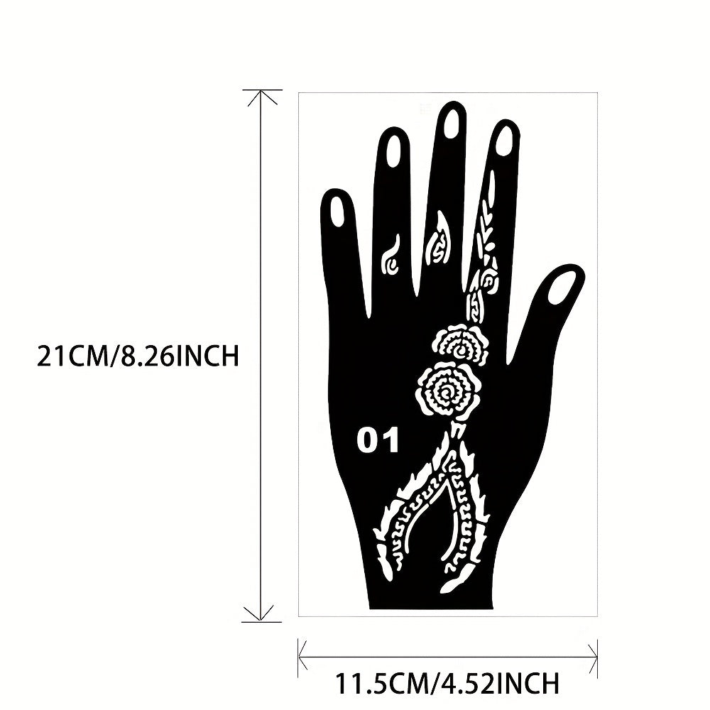 Temporary Tattoos
Reusable Tattoo Hand Stencils, Black Tattoo Templates, Waterproof Reusable Tattoo For Women Teens, DIY Temporary Tattoo Set Of Glitter, Hands Arms Body Art Stencils For Music Festival