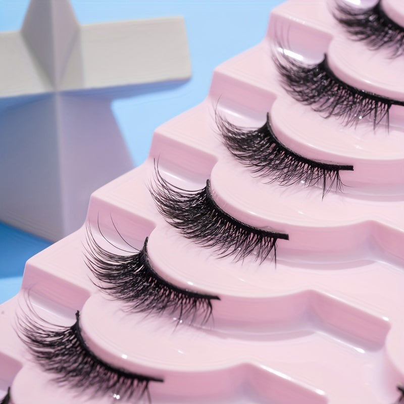 False Eyelashes
Half Eye Lashes 10 Pairs End Eye Elongated False Eyelashes Naturally Half-Eye Cross Fluffy Reusable Lashes