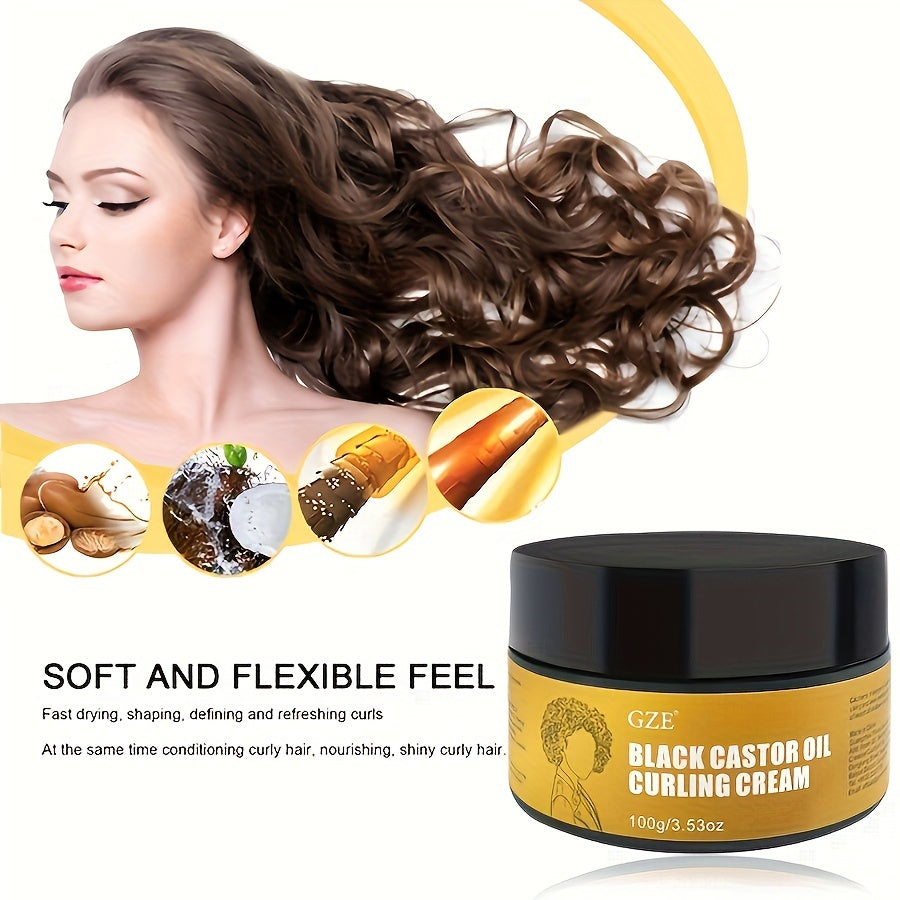 Hair Care
100g Black Castor Oil Curling Cream, Natural Curl Defining Cream, To Define All Natural Curl Types & Hair Textures