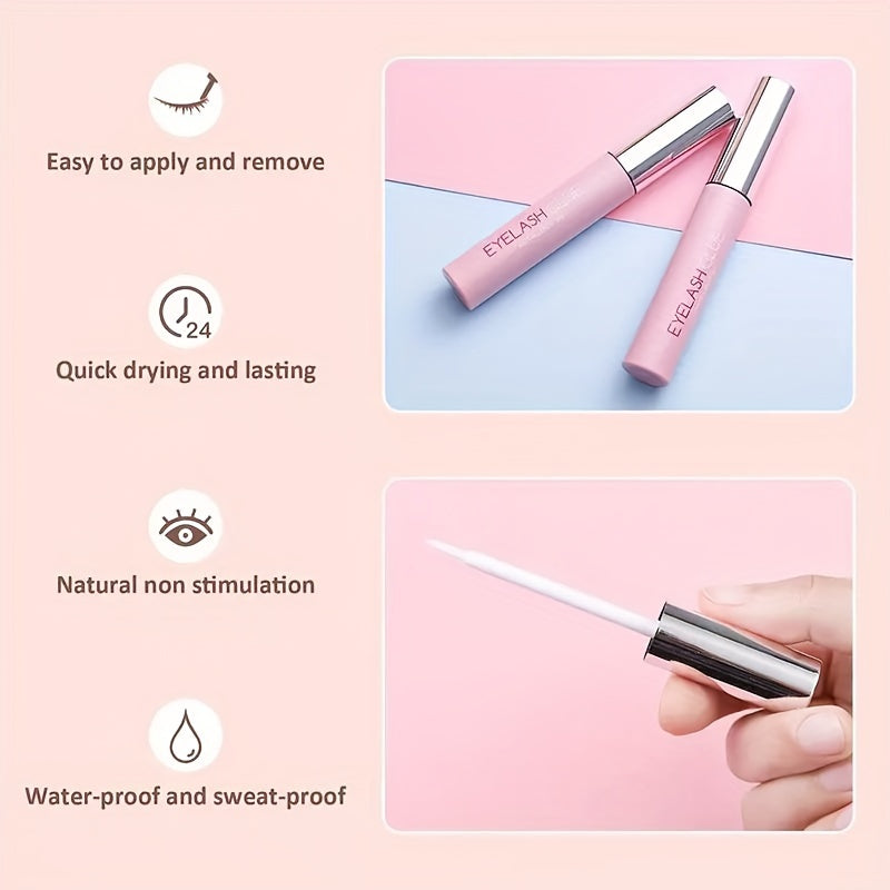 False Eyelashes
5ml Waterproof Eyelash Glue, Professional Strong Fixation, Fast Drying Time, DIY Clear Glue Hypoallergenic Eyelash Glue, Long-lasting Eyelash Glue, Suitable For Sensitive Eyes.