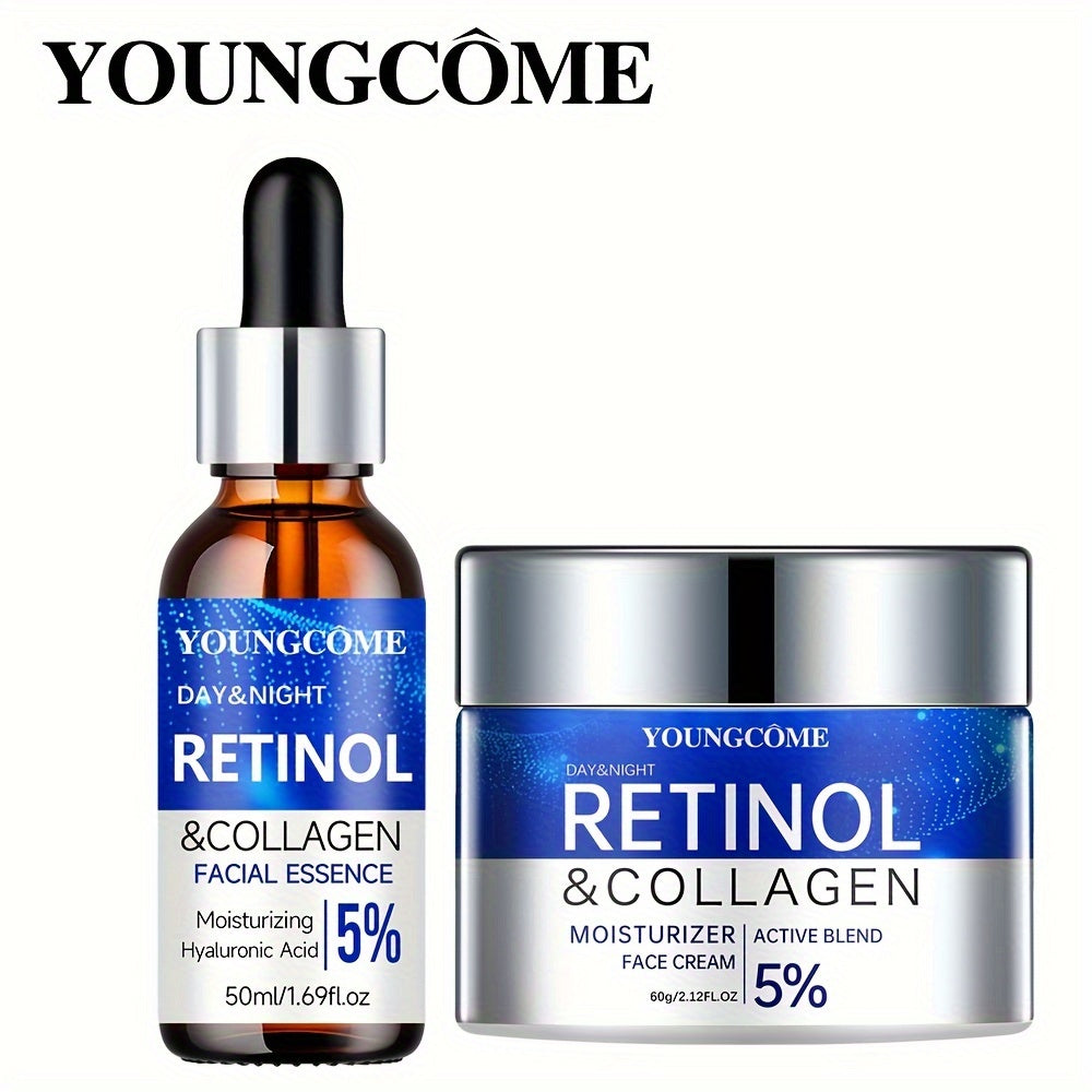 Facial care
Youngcome Retinol & Collagen Firming Cream And Hydrating Serum Set - 50Ml Each, Alcohol-Free For All Skin Types, Smooths Wrinkles & Boosts Elasticity Moisturizing Collagen Film For Face Collagen Body Lotion