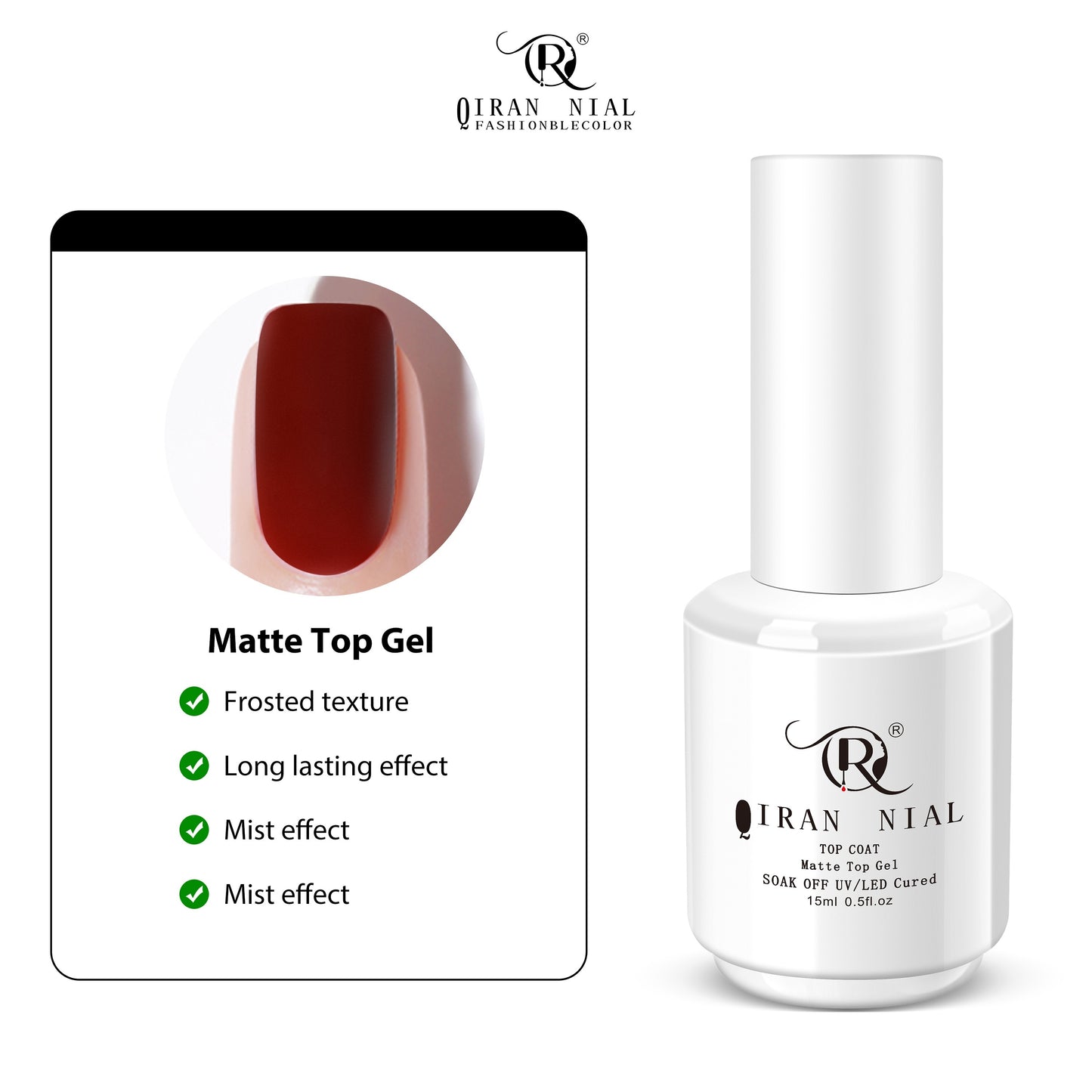 Nails
15ml Gel Base And Top Coat Matte & Glossy Top Coat For Gel Nail Polish, No Wipe Clear Gel Top Coat Gel Base Coat Nail Polish Soak Off UV Lamp Gel Polish 1pc