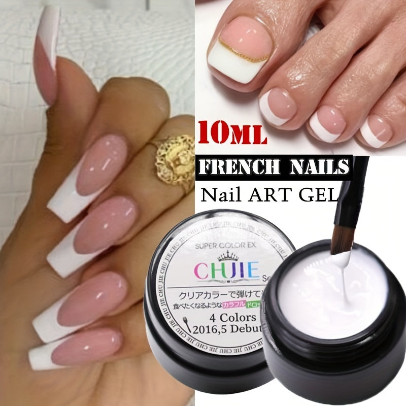 Nails
10ML UV Gel Varnish French Nails White Nail Polish Gel For Manicure Gellak Semi Permanent Hybrid Nails Art White Gel Nail Polish