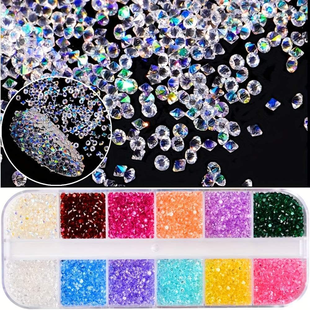 Nails
5 Boxes Shiny Colorful Nail Art Rhinestones Multicolor Nail Crystal Gems Stone Kit With Curved Tweezers And A Nail Brush