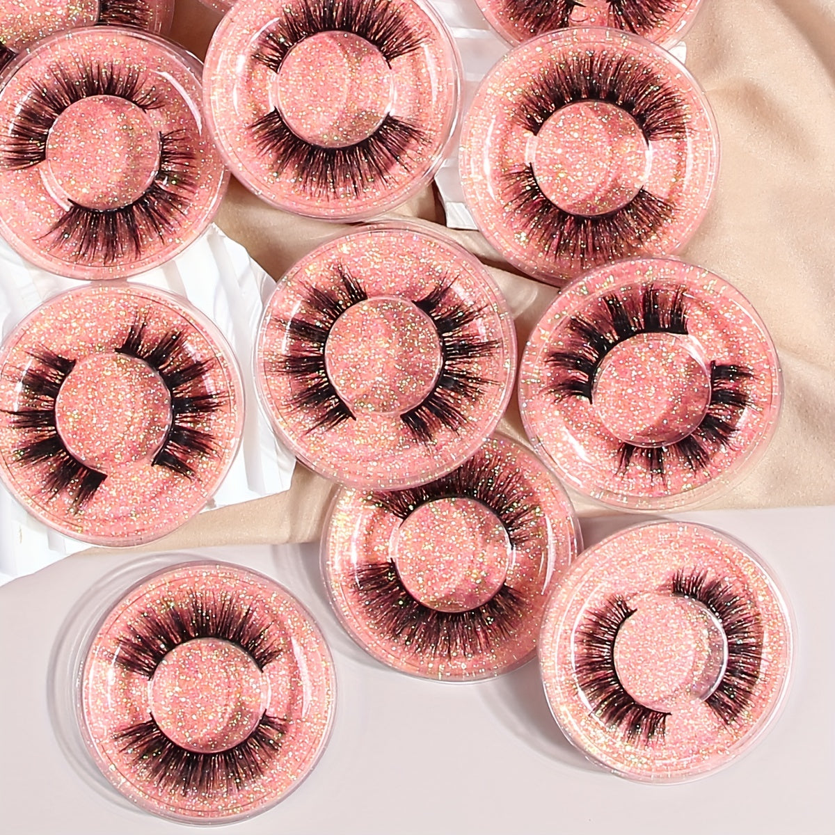 False Eyelashes
20 Pairs False Eyelashes Mixed Style Natural Slender Cross Curling Fluffy Reusable Self Adhesive Eyelashes For Daily Travel Size Portable